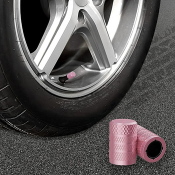 Капачки за вентили на гуми 4 бр. Алуминиеви капачки за клапани за гуми Комплект устойчиви на корозия капаци за стебла за автомобили Камиони Мотоциклети SUV и велосипеди