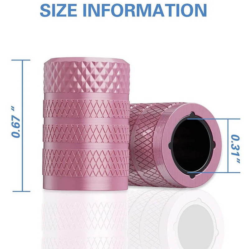 Padangų vožtuvų koto dangteliai 4vnt aliumininiai padangų vožtuvų dangtelių komplektai, korozijai atsparūs koto dangteliai automobiliams sunkvežimiams, motociklams, visureigiams ir dviračiams