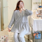 65% pamuk Kompleti spavaćice za trudnice i dojilje Proljetne jesenske pidžame Odjeća za trudnice Kućno spavanje za bolnicu