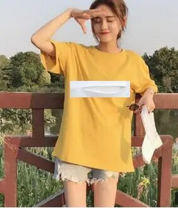 Vasariniai rūbai nėščiosioms Dryžuoti marškinėliai žindymui Moteriški marškinėliai nėščiosioms ir žindymui Kasdieniai drabužiai motinai žindymo laikotarpiu