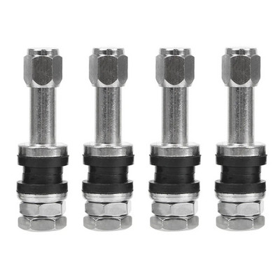 4 vnt nerūdijančio plieno TR48E įsukamas automobilio bekamerės ratų padangos vožtuvo koto dulkių dangtelis motociklams motorolerių mopedų dviračių ratlankiams