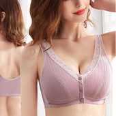 Kényelmes pamut terhes női fehérnemű kismama szoptató melltartó szoptató melltartó elöl-zárható Bralette intim ruhák plusz