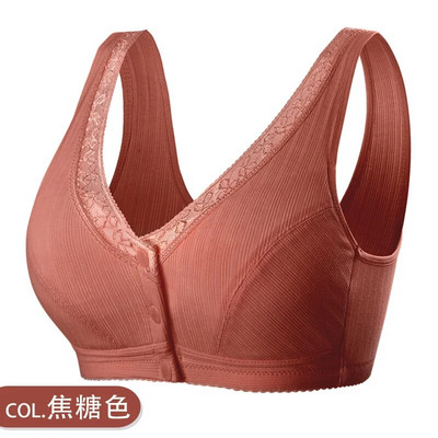 Kényelmes pamut terhes női fehérnemű kismama szoptató melltartó szoptató melltartó elöl-zárható Bralette intim ruhák plusz