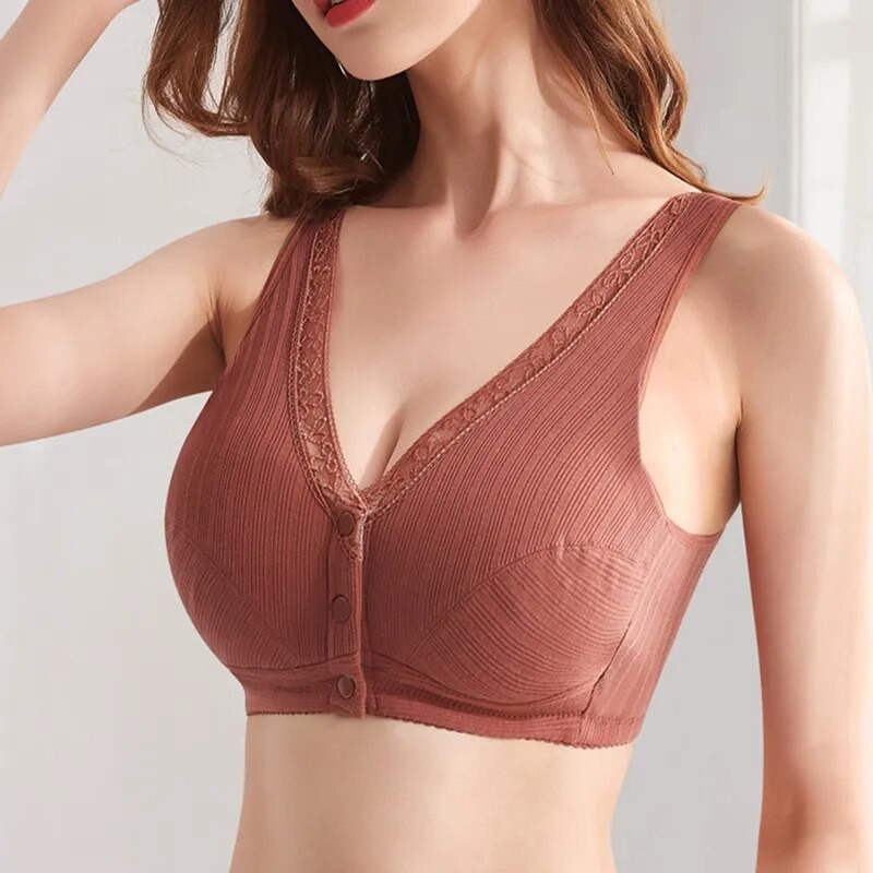 Patogus medvilninis nėščių moterų apatinis trikotažas Nėščioms žindymo liemenėlė krūtimi maitinanti liemenėlė priekyje Bralette Intimate Clothes Plus