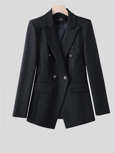 Yitimuceng uredski ženski dvodijelni setovi, novi ženski dvoredni sakoi s otvorenim ovratnikom iz 2023. Ležerni odijela s hlačama visokog struka