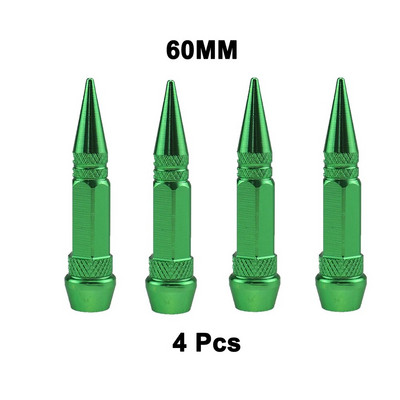 4vnt universalus aliuminio automobilių modeliavimo tuningas automobilių padangų vožtuvo koto dangtelis smaigalio formos metalinis dulkių dangtelis dviračio motociklui