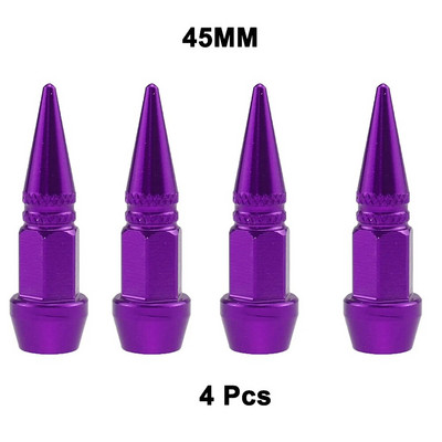 4vnt universalus aliuminio automobilių modeliavimo tuningas automobilių padangų vožtuvo koto dangtelis smaigalio formos metalinis dulkių dangtelis dviračio motociklui