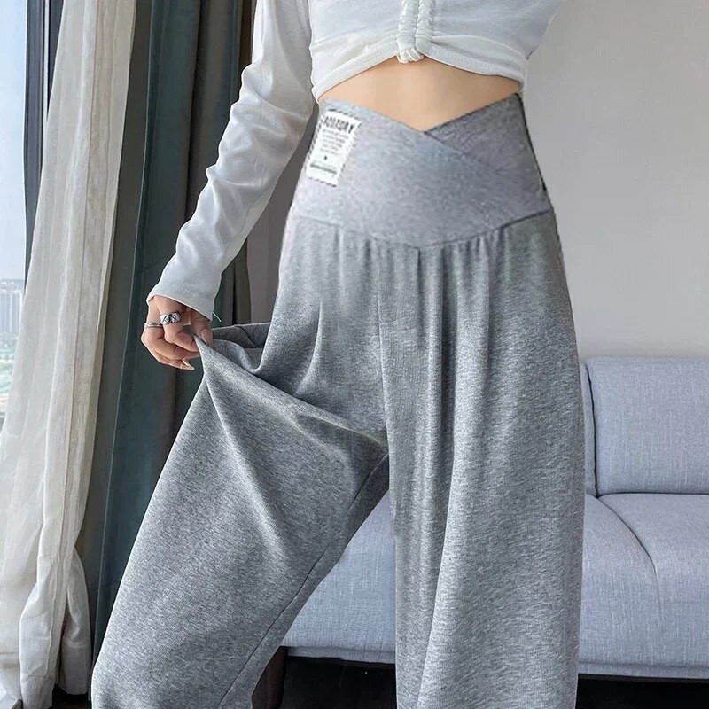 Pavasario ir rudens Nėštumo viršutiniai drabužiai Žieminiai Maži Laisvalaikio Nėščiųjų Kelnės Korėjietiško stiliaus Nėščioms pilvo kelnės laisvos