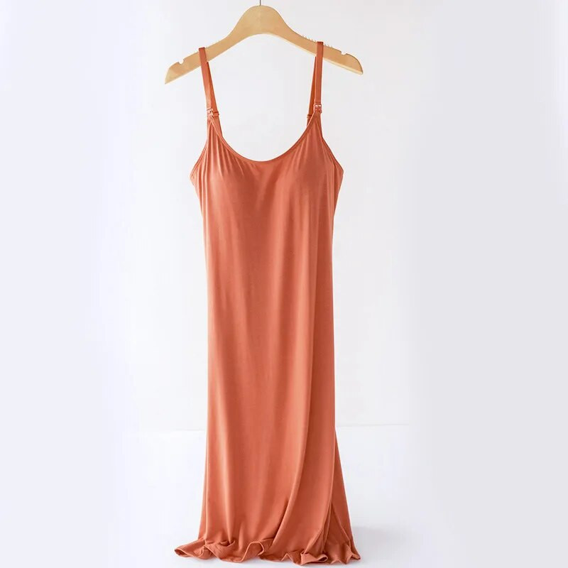 Nova spavaćica za trudnice i majke dojilje Elegantna haljina za trudnice i dojilje Ljetna spavaćica od viskoze s rukavima