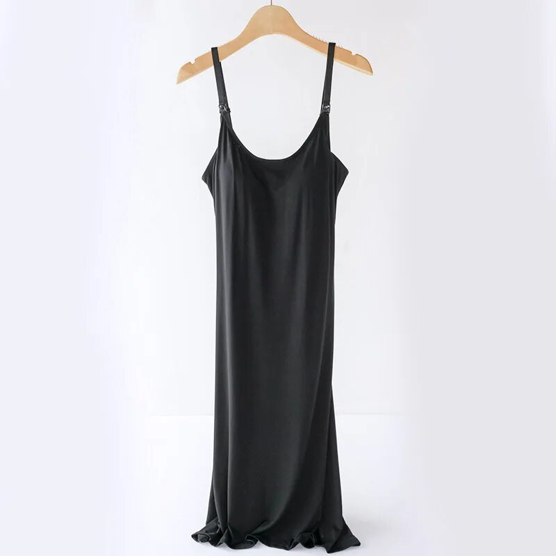 Nova spavaćica za trudnice i majke dojilje Elegantna haljina za trudnice i dojilje Ljetna spavaćica od viskoze s rukavima