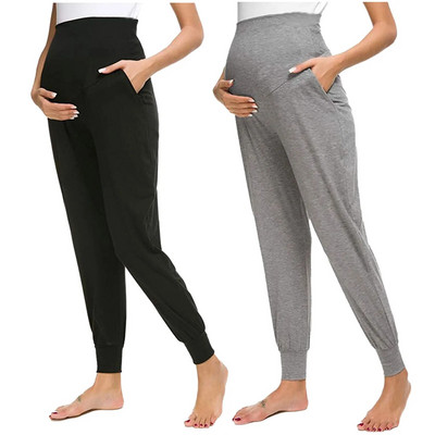 Nyári kismama nadrágok terhes női ruhák laza alkalmi nadrágok nadrágok jóga kocogó edzés nadrágok kismama leggings sportruházat