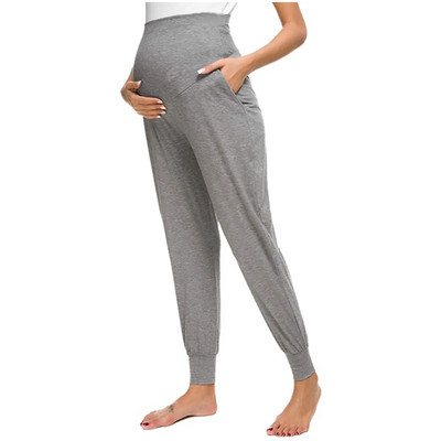 Nyári kismama nadrágok terhes női ruhák laza alkalmi nadrágok nadrágok jóga kocogó edzés nadrágok kismama leggings sportruházat