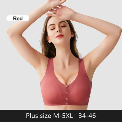 M-5XL szoptatós melltartó Kismama szoptatós melltartó Etető fehérnemű terhes nőknek Seamless Ice Silk Melltartó