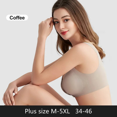 M-5XL szoptatós melltartó Kismama szoptatós melltartó Etető fehérnemű terhes nőknek Seamless Ice Silk Melltartó