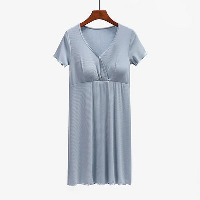 Fdfklak su krūtinės ląstele žindymo naktiniai marškinėliai nėščiai moteriai Vasaros trumpomis rankovėmis Nėščioms Nėštumo ir žindymo naktinukai