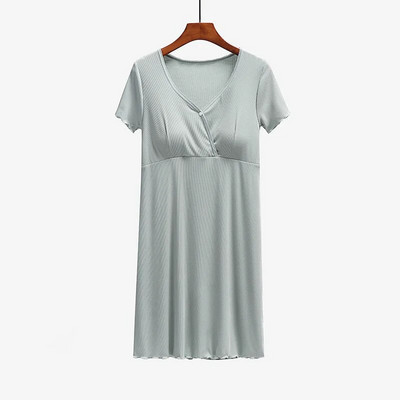 Fdfklak su krūtinės ląstele žindymo naktiniai marškinėliai nėščiai moteriai Vasaros trumpomis rankovėmis Nėščioms Nėštumo ir žindymo naktinukai