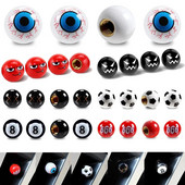 4 vnt. Naujas universalus automobilio padangos vožtuvo dangtelio rato apsauginis dangtelis, skirtas automobiliams sunkvežimiams visureigiams motociklams dviračiams automobilių stiliaus vožtuvo koto dangtelių priedai