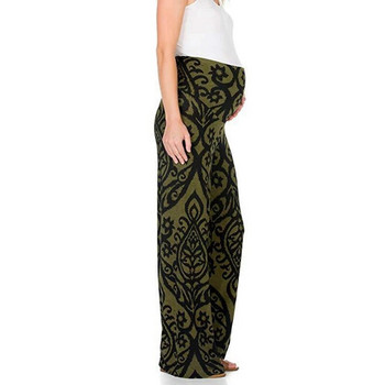 2023 Нови дамски панталони за бременни Панталони за бременни жени Прави свободни панталони с леопардов принт Бременни широки панталони