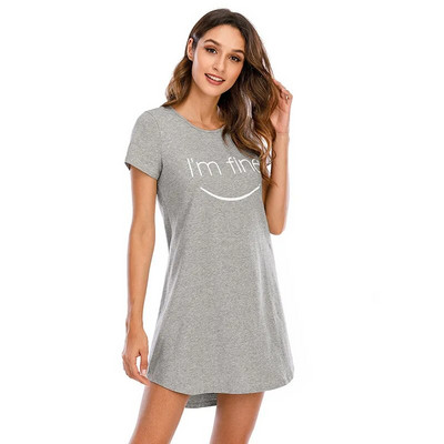 Široka trudnička pidžama s printom, spavaćica, ženska noćna haljina kratkih rukava, ogrtač za kupanje, spavaćica za trudnice, spavaćica