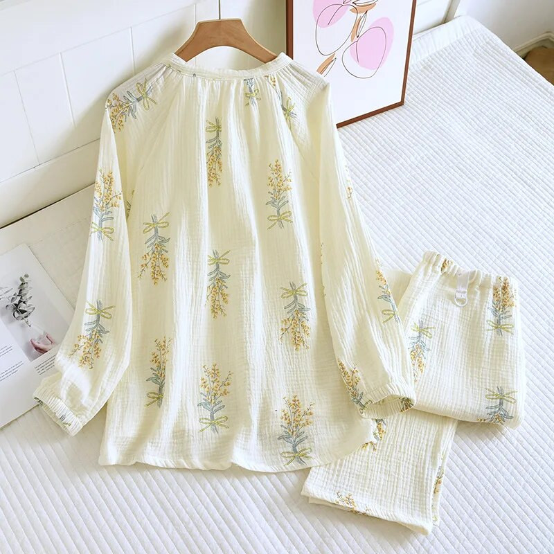 Új kismama ruhák etetés otthoni viselet ápoló pizsama tiszta pamut tavasz ősz szoptatás ruhák szoptatás pizsama