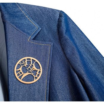 2023 Φθινοπωρινό σετ δύο τεμαχίων κοστούμι παντελόνι Μπλε κομψό τζιν παντελόνι μπλέιζερ επαγγελματικό παλτό 2 τεμαχίων σετ γυναικεία παντελόνια