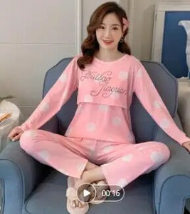 Naktiniai slauga Naktiniai pavasariniai rudeniniai ilgomis rankovėmis Namų apranga žindymo laikotarpiu Nėštumo moterims Pižamos rinkiniai Miego drabužiai D0072