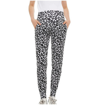 Дамски леопардови дрехи за бременни Камуфлажни ежедневни панталони Разтегливи удобни дневни панталони Свободни дрехи за бременни Панталони штаны