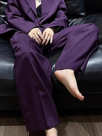 Γυναικείο κοστούμι παντελόνι γραφείου υψηλής ποιότητας μονόχρωμο Γυναικείο επαγγελματικό φόρεμα σακάκι και παντελόνι γυναικείο επίσημο σετ Ρούχα