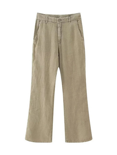 TRAF, 2023 m. vasara, nauja, madinga moteriška liemenė be rankovių V kaklo mygtuku plonas viršus ir kelnės