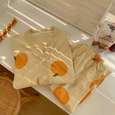 Fdfklak Комплект пижами за кърмене от чист памук за бременни жени Пролет Есен Висококачествен комплект пижами + панталони за кърмачки