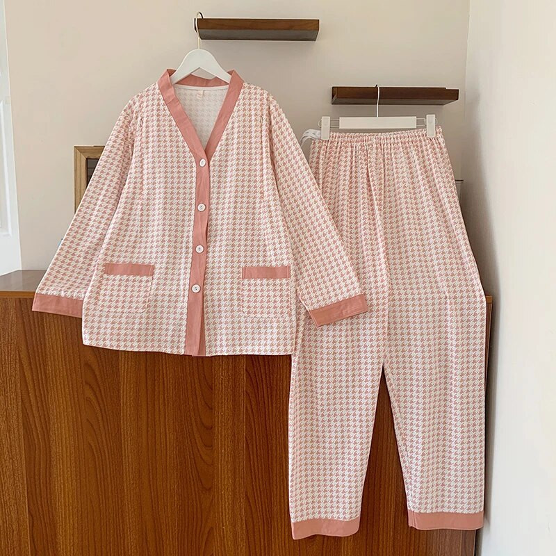 100% pamut szoptató ruha szettek Téli szülés utáni női divat Kockás laktációs pizsama öltönyök ápoló hálóruha szoptatás