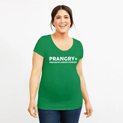 Kismama Prangry Vicces póló Hirdetmény Terhesség Reveal New Baby Shower Terhességi póló Topok Kismama Rövid ujjú T