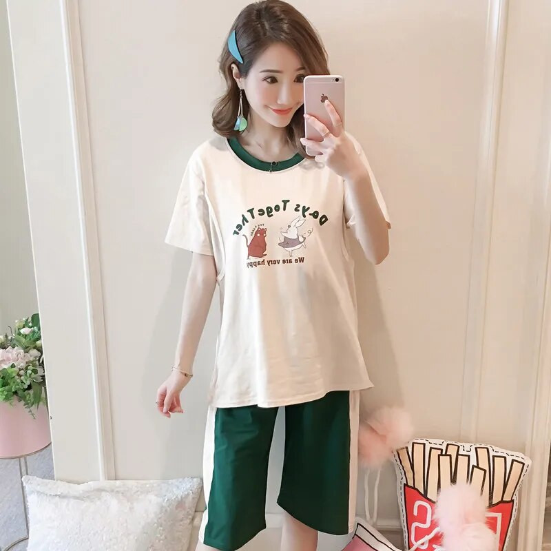 žindymo pižama žindymo krūtimi naktiniai rūbai nėščiosioms pižama žindymo komplektas nėščiųjų žindymo miegui nėštumų pižama vasara