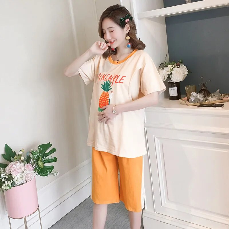 žindymo pižama žindymo krūtimi naktiniai rūbai nėščiosioms pižama žindymo komplektas nėščiųjų žindymo miegui nėštumų pižama vasara