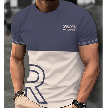 Ανοιξιάτικα μπλουζάκια ανδρικά μπλουζάκια 2024 Ανοιξιάτικα μπλουζάκια Ombre με κοντομάνικα μπλουζάκια για αγόρια 5XL Vintage για ανδρικά μπλουζάκια
