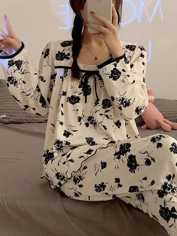 S-4XL 2vnt./rinkinys Pavasario rudens pižamos nėščioms moterims žindyvėms Nėštumo Motinystės Minkšta pižama Saldus mados lankelis naktiniai drabužiai