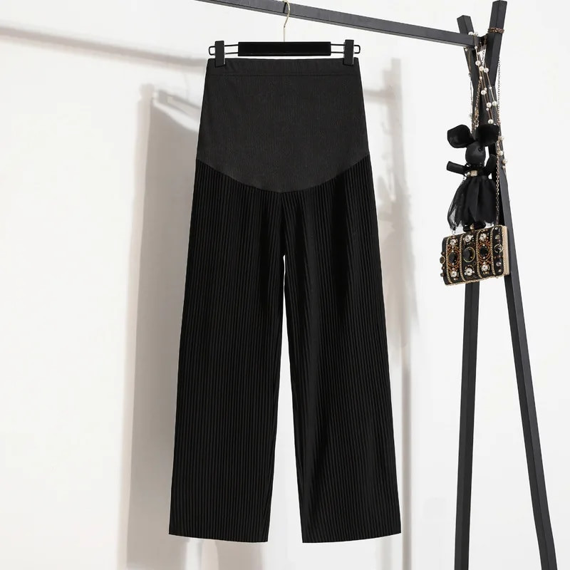 Ležerne plisirane hlače za nošenje, široke nogavice, ljetna odjeća za žene, trudničke hlače