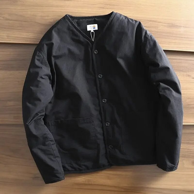 Muške parke Debela pamučna jakna Jesen Zima Retro Ženske jakne V izrez Dugi rukavi Džepovi Majice s jednim kopčanjem