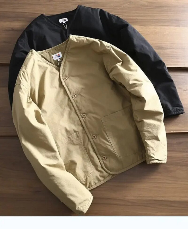 Muške parke Debela pamučna jakna Jesen Zima Retro Ženske jakne V izrez Dugi rukavi Džepovi Majice s jednim kopčanjem