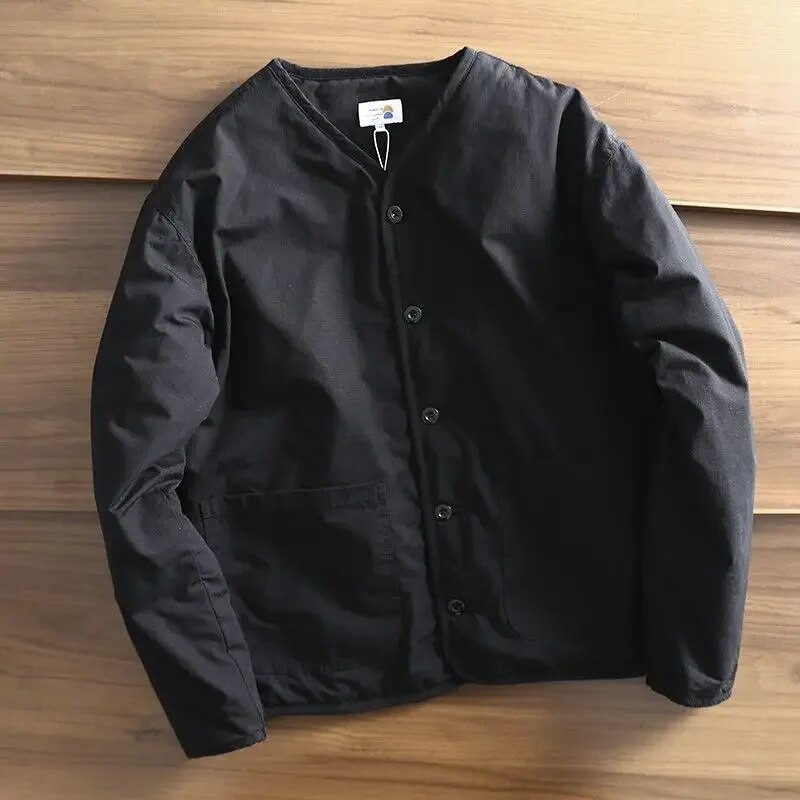 Muške parke Debela pamučna jakna Jesen Zima Retro Ženske jakne V izrez Dugi rukavi Džepovi Majice s jednim kopčanjem