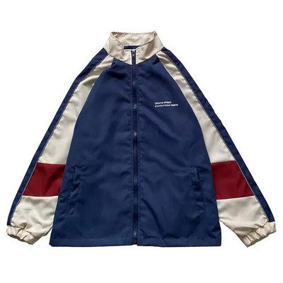 Hiphopo universitetinė striukė Vyriški High Street Patchwork Spalvoti Block Vėjo paltai Moteriški pavasario rudens ploni mados koledžo švarkai