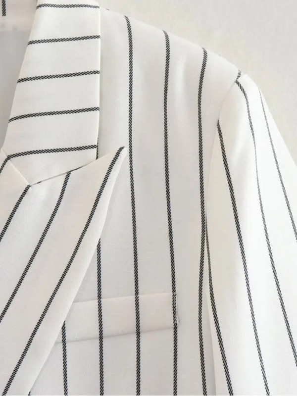 Kumsvag 2023 Ženska ljetna odijela s hlačama Ležerni prugasti široki sakoi Kaputi i hlače Ženski elegantni dvodijelni kompleti odjeće