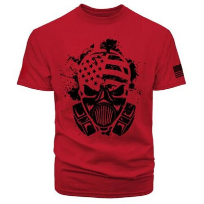 Gimnastikos salė Vyriški marškinėliai vyrams 3D spausdinti JAV vėliavos marškinėliai Negabaritinis laisvalaikis trumpomis rankovėmis Vasarinė sportinė apranga Vyriški drabužiai marškinėliai Topi