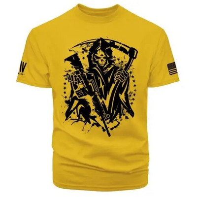 Gimnastikos salė Vyriški marškinėliai vyrams 3D spausdinti JAV vėliavos marškinėliai Negabaritinis laisvalaikis trumpomis rankovėmis Vasarinė sportinė apranga Vyriški drabužiai marškinėliai Topi