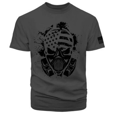 Gimnastikos salė Vyriški marškinėliai vyrams 3D spausdinti JAV vėliavos marškinėliai Negabaritinis laisvalaikis trumpomis rankovėmis Vasarinė sportinė apranga Vyriški drabužiai marškinėliai Topi