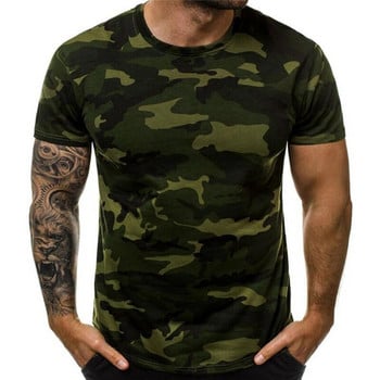 Νέο ανδρικό μπλουζάκι καμουφλάζ καλοκαιρινής μόδας Ανδρικό μπλουζάκι με κοντομάνικο μπλουζάκι με κοντομάνικο μπλουζάκι από βαμβακερό βαμβάκι Streetwear