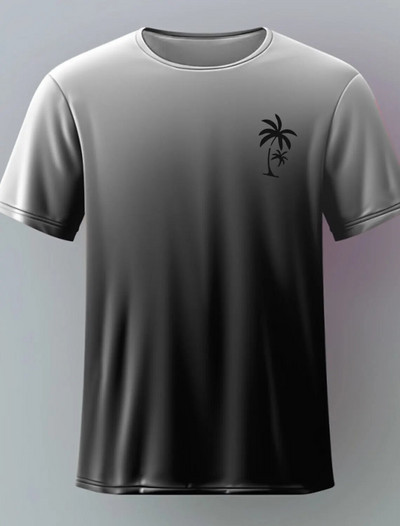 Marškinėliai vyrams Drabužiai Havajų kokoso medžio raštas Vasaros Harajuku trumpomis rankovėmis marškinėliai marškinėliai O formos iškirpte Vyriški laisvalaikio marškinėliai