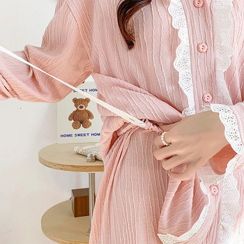 Sweet 2 PC/Σετ Casual πιτζάμες εγκυμοσύνης Ρούχα θηλασμού Φθινοπωρινά νέα μακρυμάνικα σετ πιτζάμες χαλαρά ρούχα για το σπίτι
