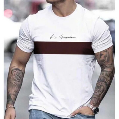 Jednostavna ljetna muška majica kratkih rukava Visokokvalitetna muška majica za svakodnevnu ležernu sportsku majicu Trend Nova odjeća Prevelika opuštena majica kratkih rukava