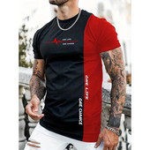 Ανδρικό μπλουζάκι με εμπριμέ μπλουζάκι που αναπνέει με κοντομάνικο μπλουζάκια καθημερινά casual μπλουζάκι με απλά μπλουζάκια Καυτά καλοκαιρινά αντρικά ρούχα